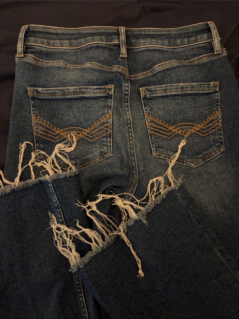 Idyllwind Distressed Dark Blue Flare Jeans - Picture 2 of 4
